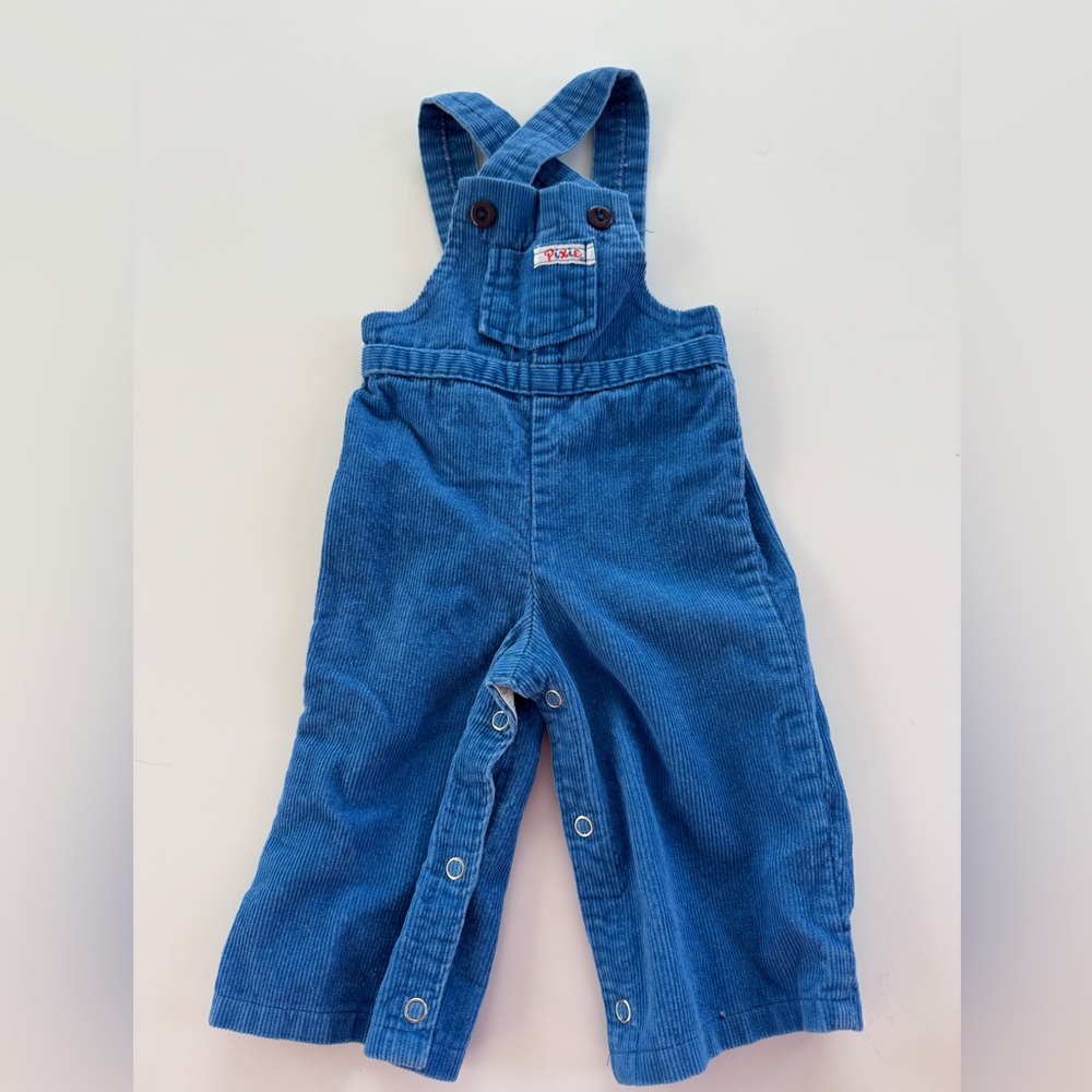 Vintage infant Blue Corduroy Overalls 6-9 months
